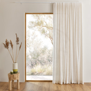 Kit rail extensible + Voilage poly-lin wave - Lin