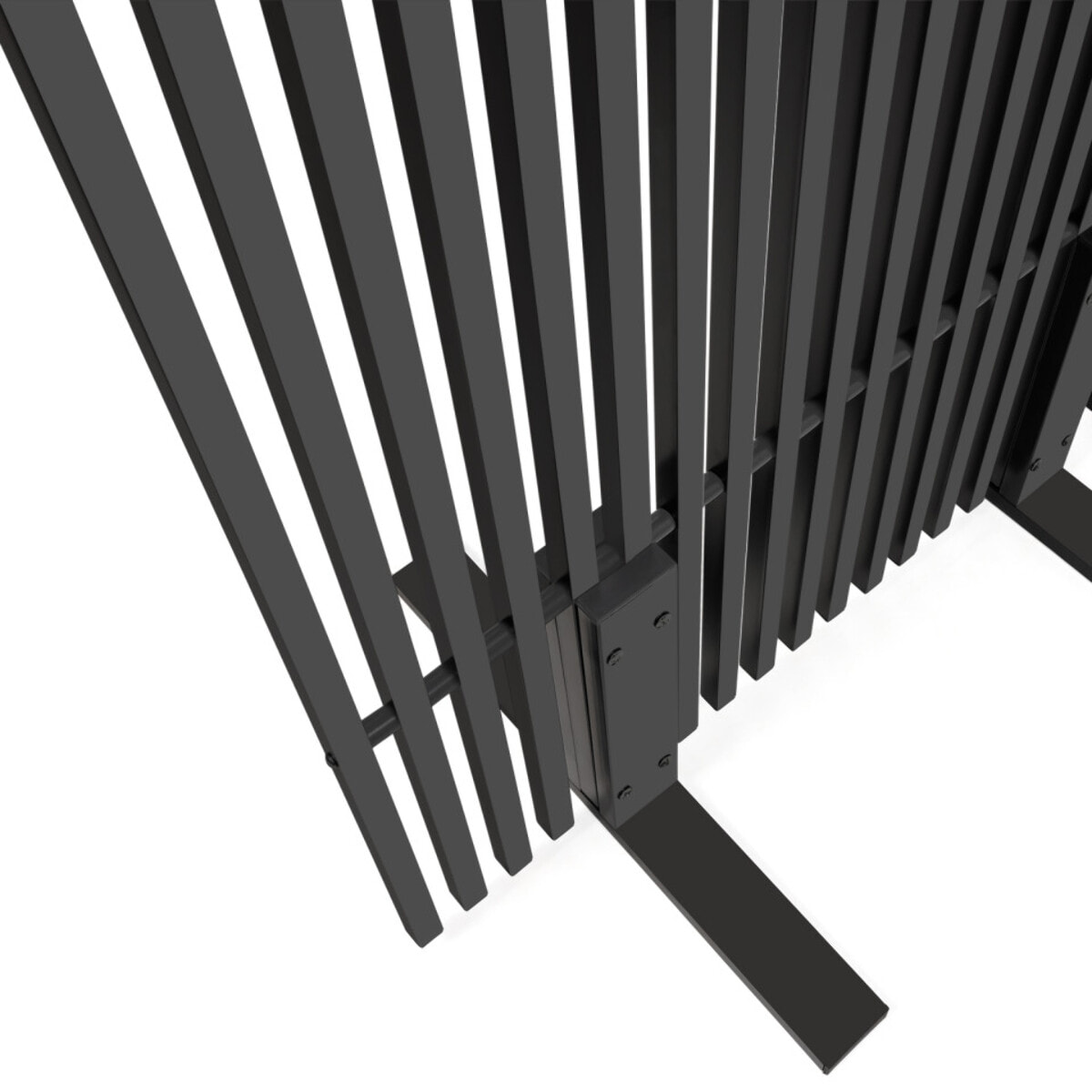 Paravent extérieur ajouré en métal gris anthracite 150x80cm