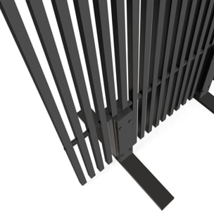 Paravent extérieur ajouré en métal gris anthracite 150x80cm