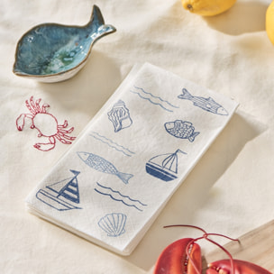 Pack 16 servilletas con motivos maritimos Napsea color azul Papel