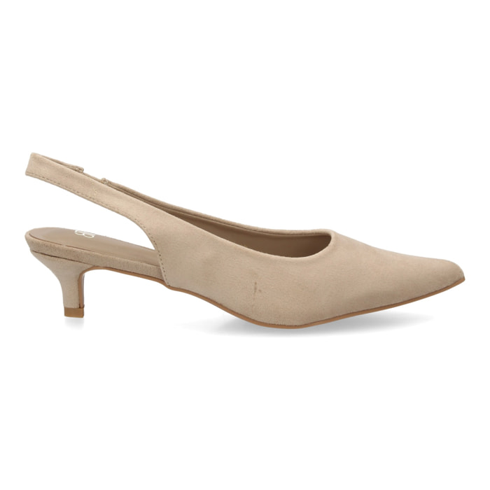 Zapato mujer slingback tacón bajo elegante
