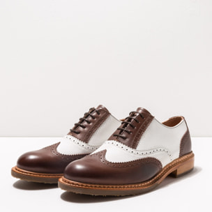 Zapatos S800 RESTORED SKIN BROWN-WHITE / KERNER color Brown-white