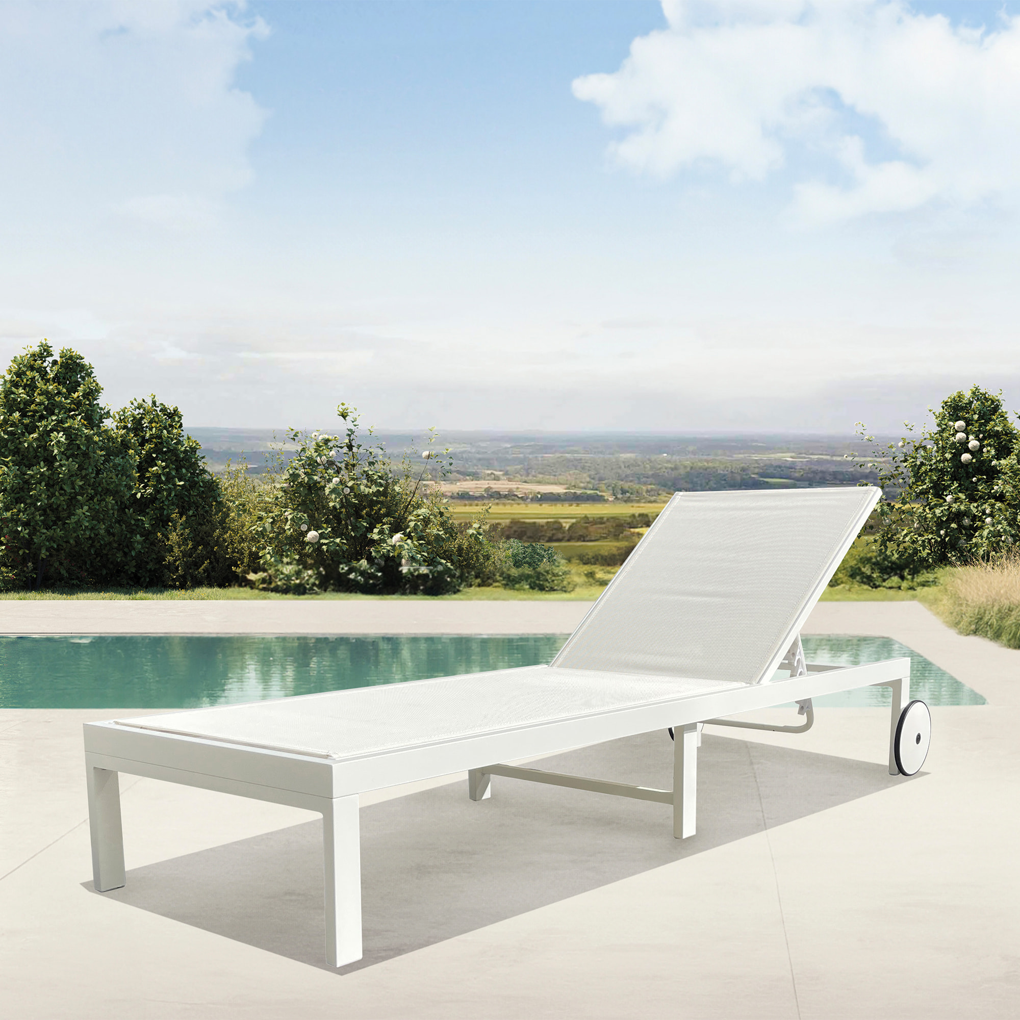 Tumbona – Aluminio y textilene gris