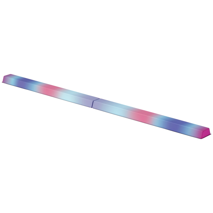 Poutre gymnastique pliable 236 cm - poutre d'équilibre antidérapante - revêtement PVC multicolore