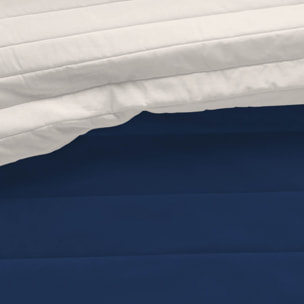 Icehome - Colcha Bouti - Lisa - Reversible - 100% Microfibra - 70 gr/m² - Azul 1/L198 Piedra