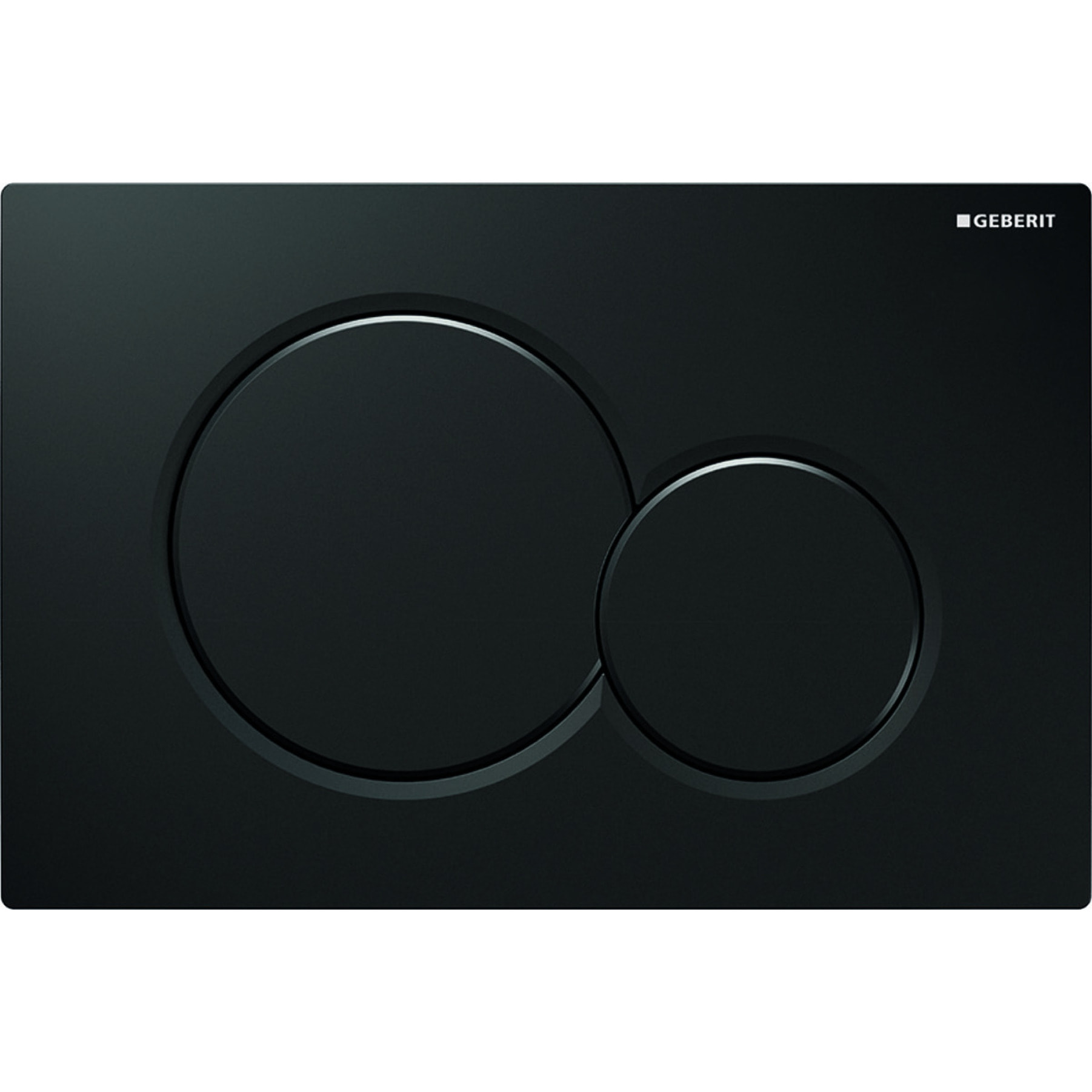 Pack WC Bati-support Geberit + WC Swiss Aqua Technologies Infinitio noir mat sans bride + Plaque noire foncee (GebBlackInfinitio