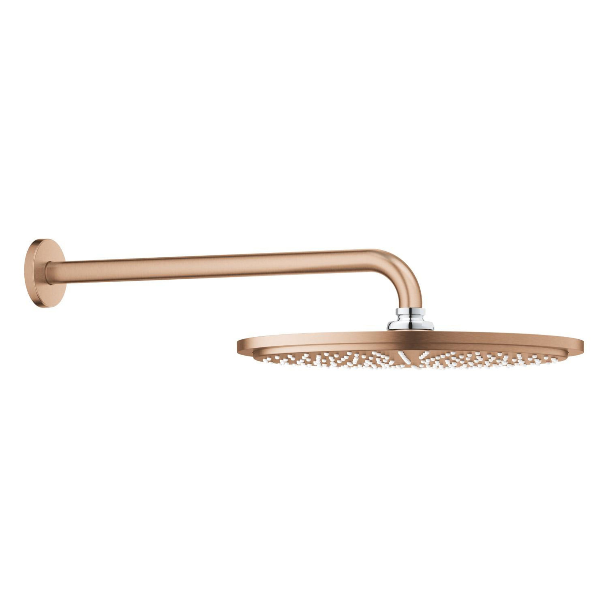 Ensemble douche de tête et bras 380 mm, 1 jet - Warm Sunset brossé