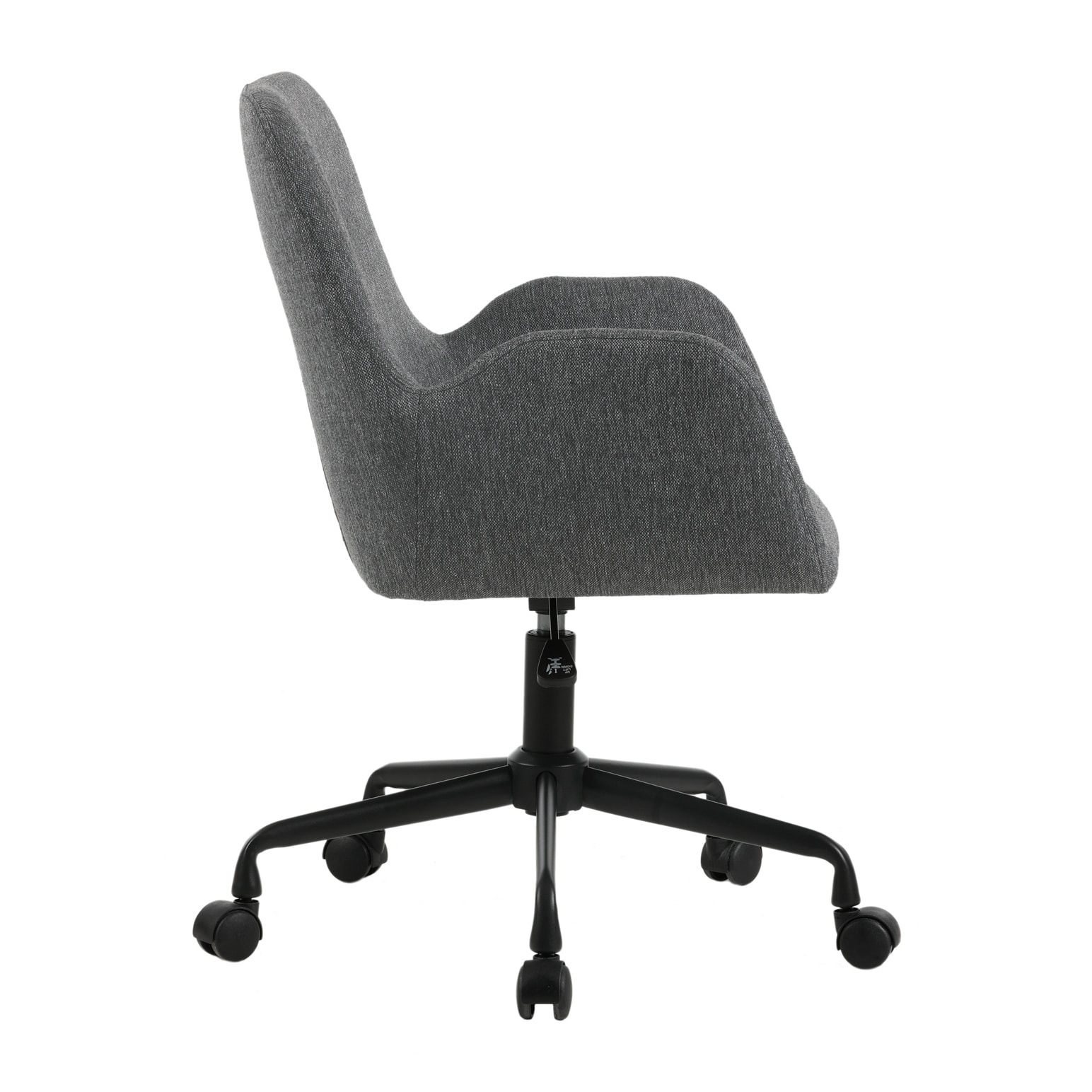 Silla de estudio Mael tela gris moteado 90x61x64 cm