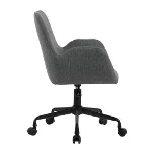 Silla de estudio Mael tela gris moteado 90x61x64 cm