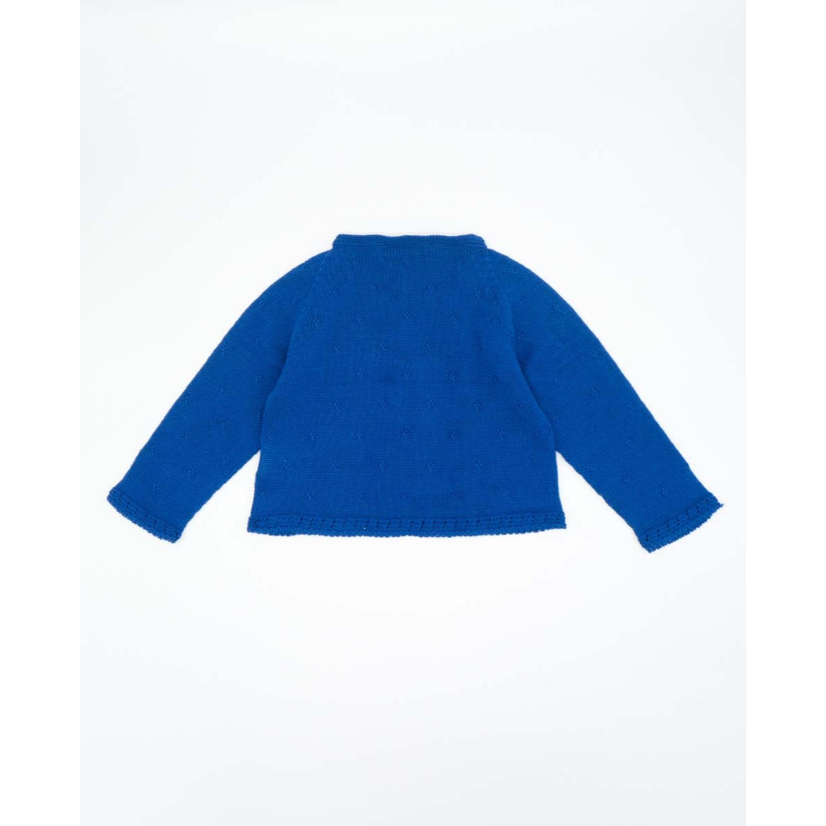 CHAQUETA PUNTO ALGODÓN ORGÁNICO AZUL ELÉCTRICO