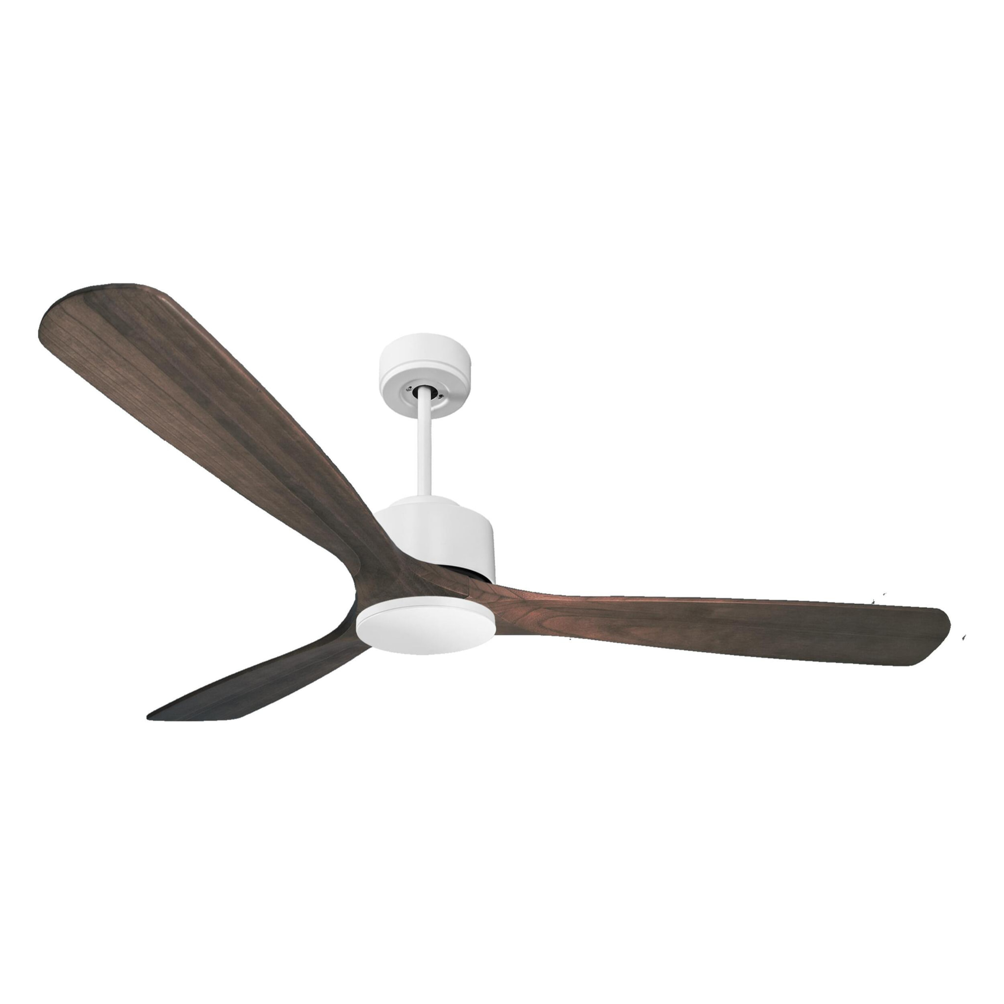 Ventilateur de plafond Réversible  Thermostat Wifi Moteur à courant continu Toits en pente Télécommande Hypersilence Mémoire Shopify Vendible (AUTOMATIQUE) 40   W Blanc