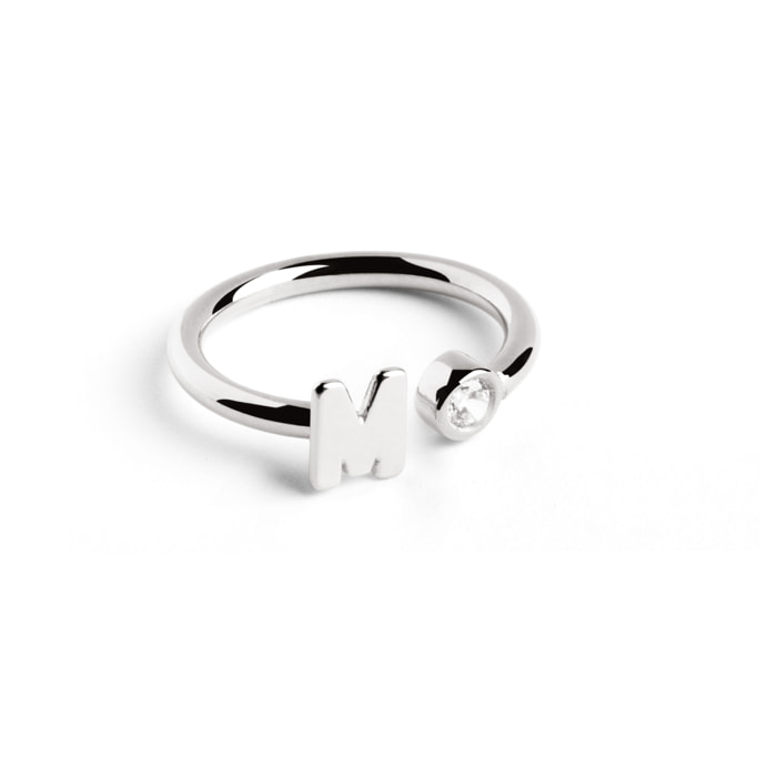 Anelli Personalized Letter Spark in Argento