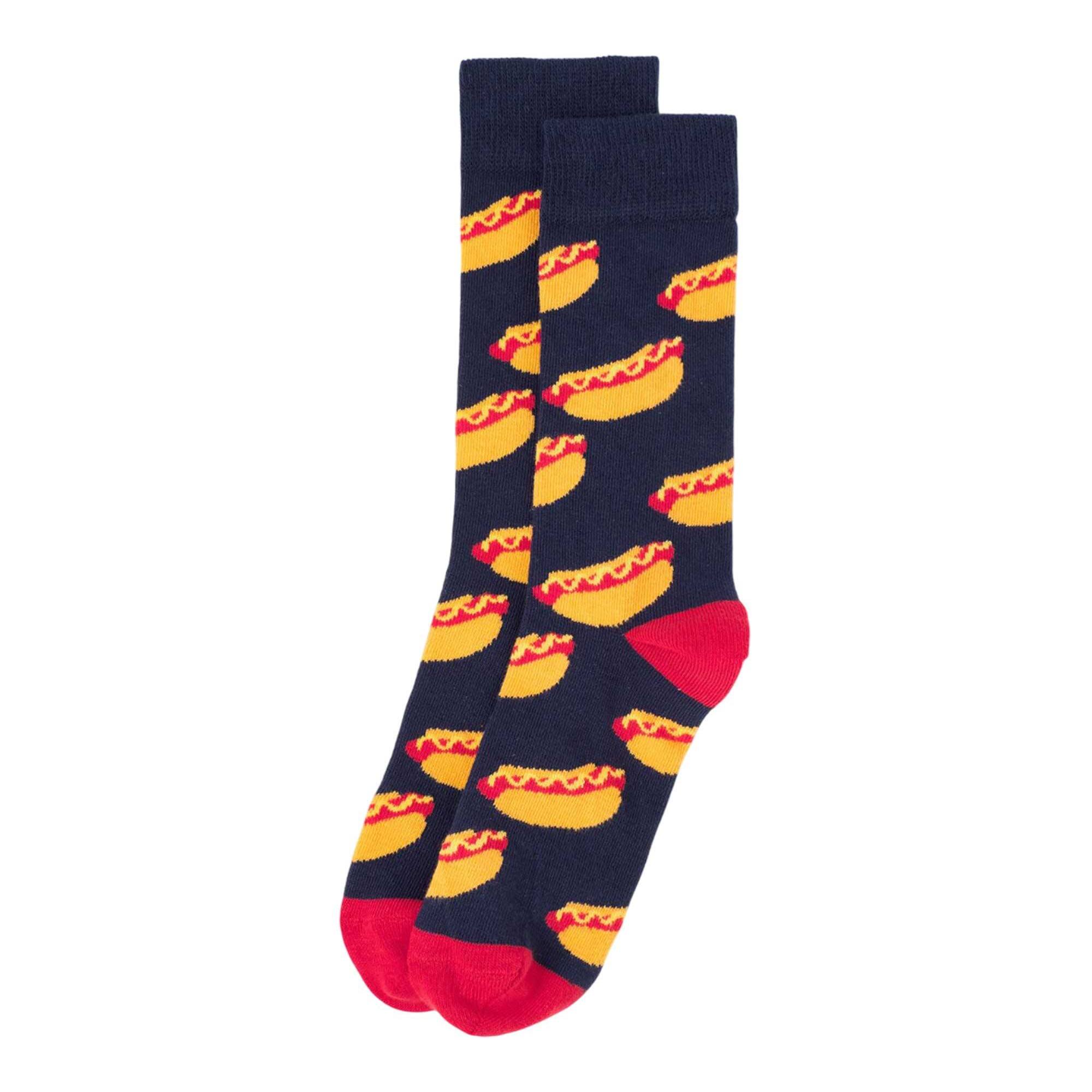 Set de 4 pares de calcetines - diseños "Canoa", "Hot Dog", "Palmeras" y "Banana"