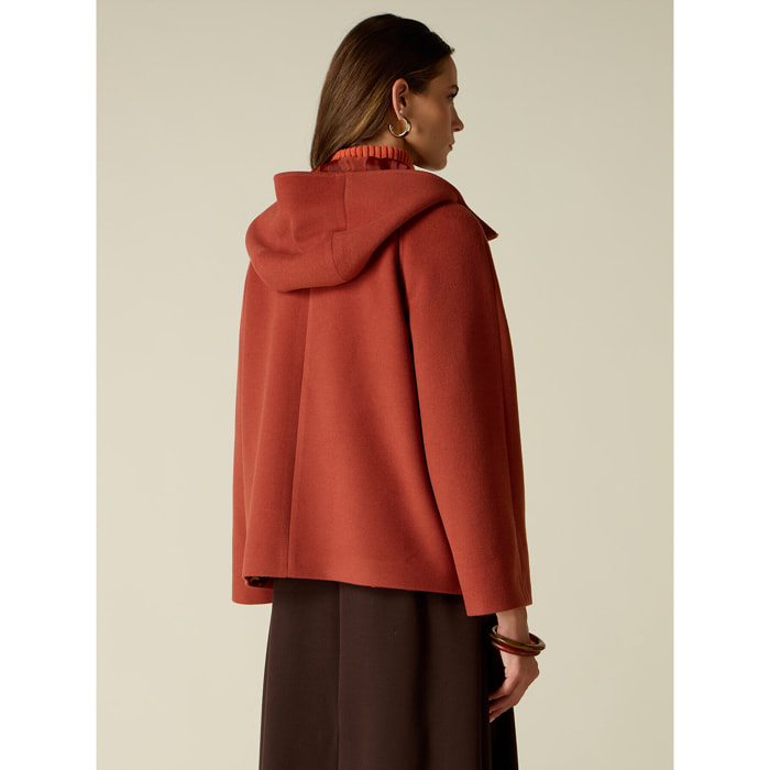 Oltre - Caban con cappuccio e zip - Arancione