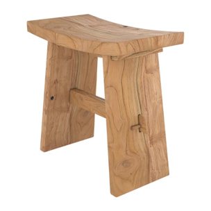 Tabouret en bois de teck recyclé - Eka