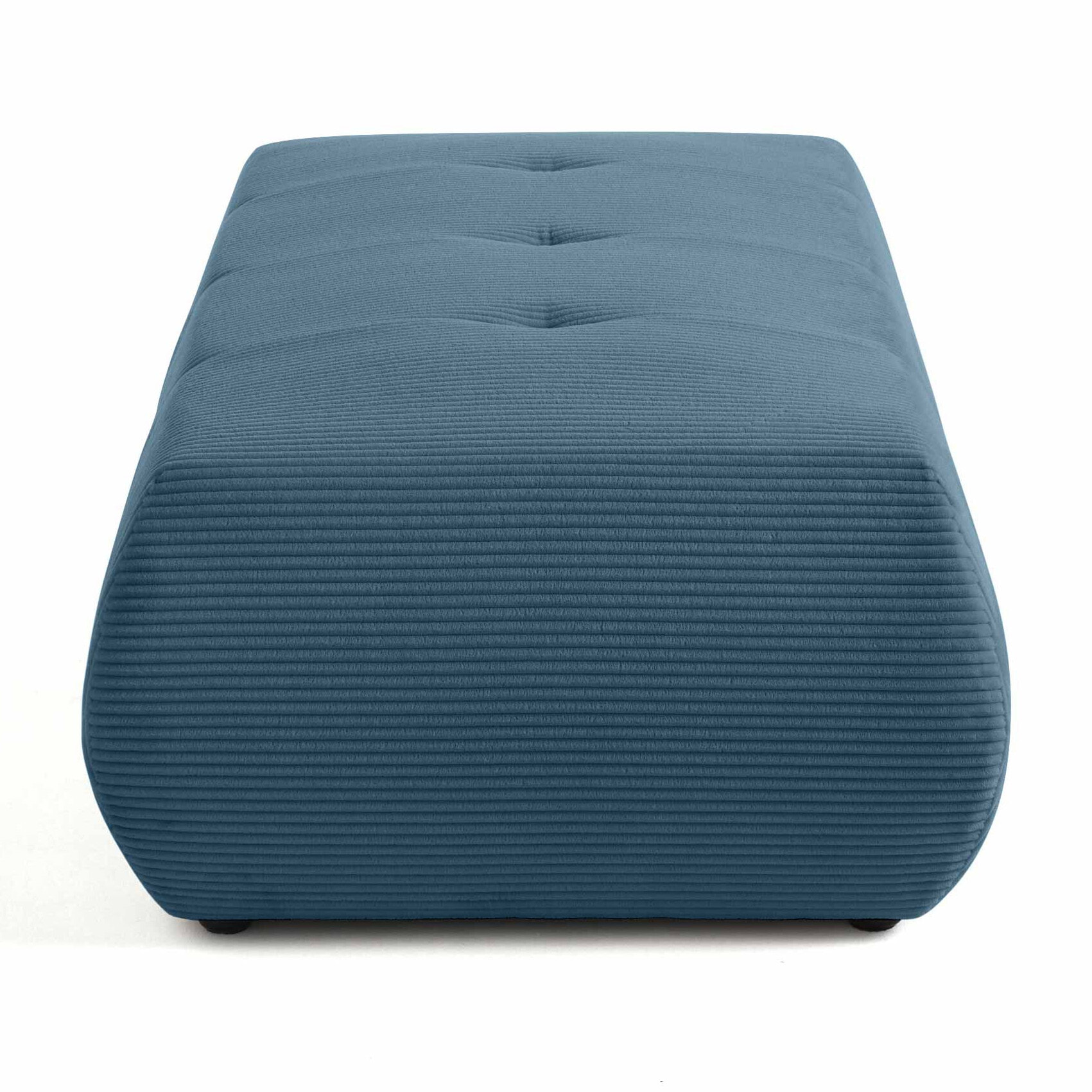 Onyx - pouf d'appoint - en velours côtelé - Bleu