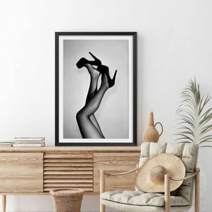 Affiche photographie talons de velours Affiche sous cadre noir
