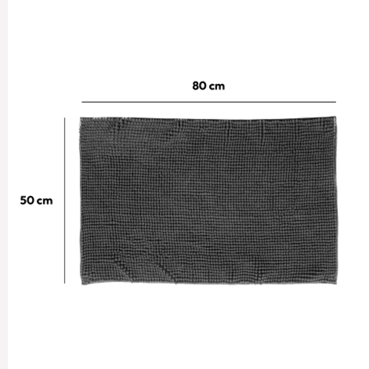 Tapis de bain 50x80 cm Gris anthracite Colorama