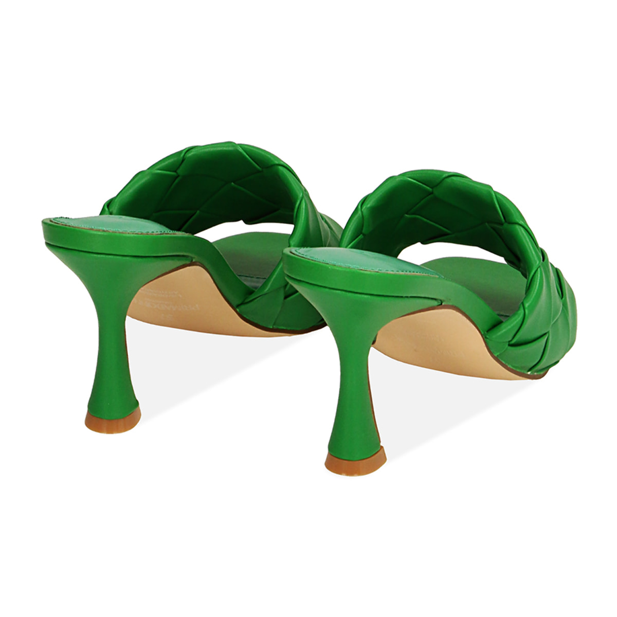 Mules verdi, tacco 8 cm