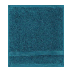 Carre pur coton 550 g/m² uni bleu Elea canard