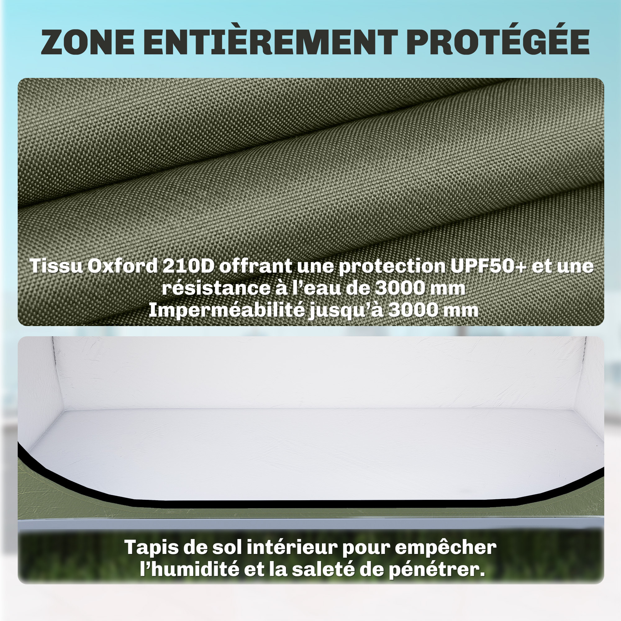 Tente à vélo - abri vélo - 2 vélos max. - 200 x 80 x 170 cm - vert