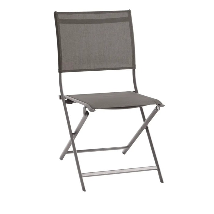 Lot de 4 chaises de jardin pliantes Axant Wengé & Praline