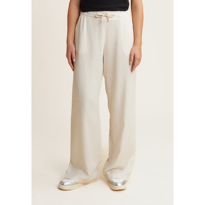 Pantaloni wide leg in Twill di Lyocell