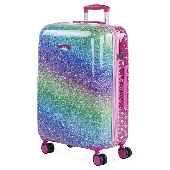 Trolley Mediano 60 Cms Skpat Shine Like A Star Fucsia