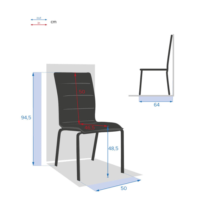 Chaise de jardin empilable Diese Perle & Blanc