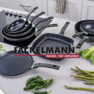 Lot de 3 Poêles et Casseroles Fackelmann Brandao avec 5 ustensiles Vario
