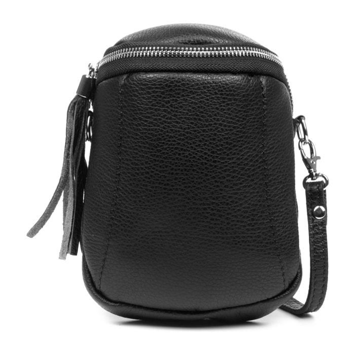 Agugliano borsa a tracolla donna. Pelle autentica Dollaro.