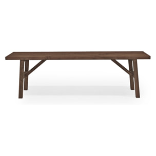 Banc en bois massif ton noyer en différentes tailles