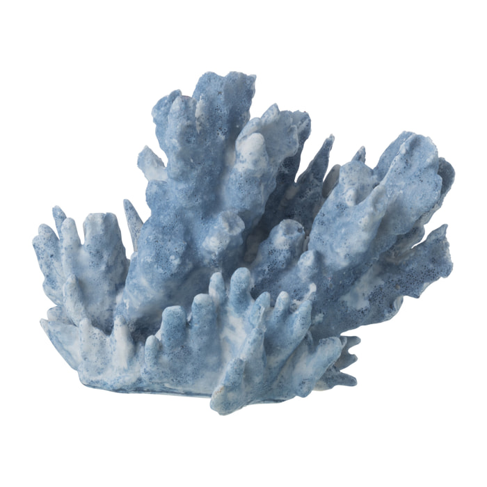 J-Line Corail décoratif - polyrésine - bleu clair - large