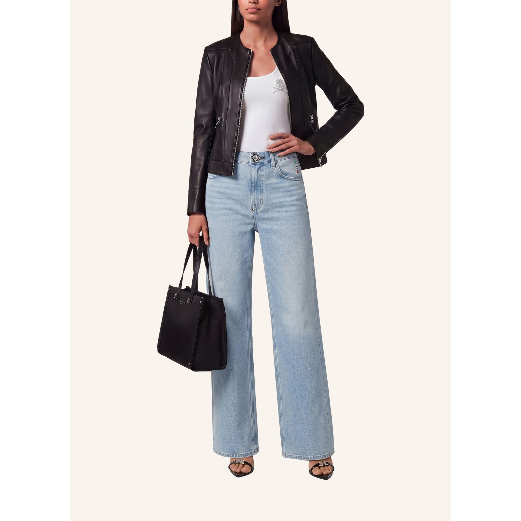 PHILIPP PLEIN Jeans dal taglio skater