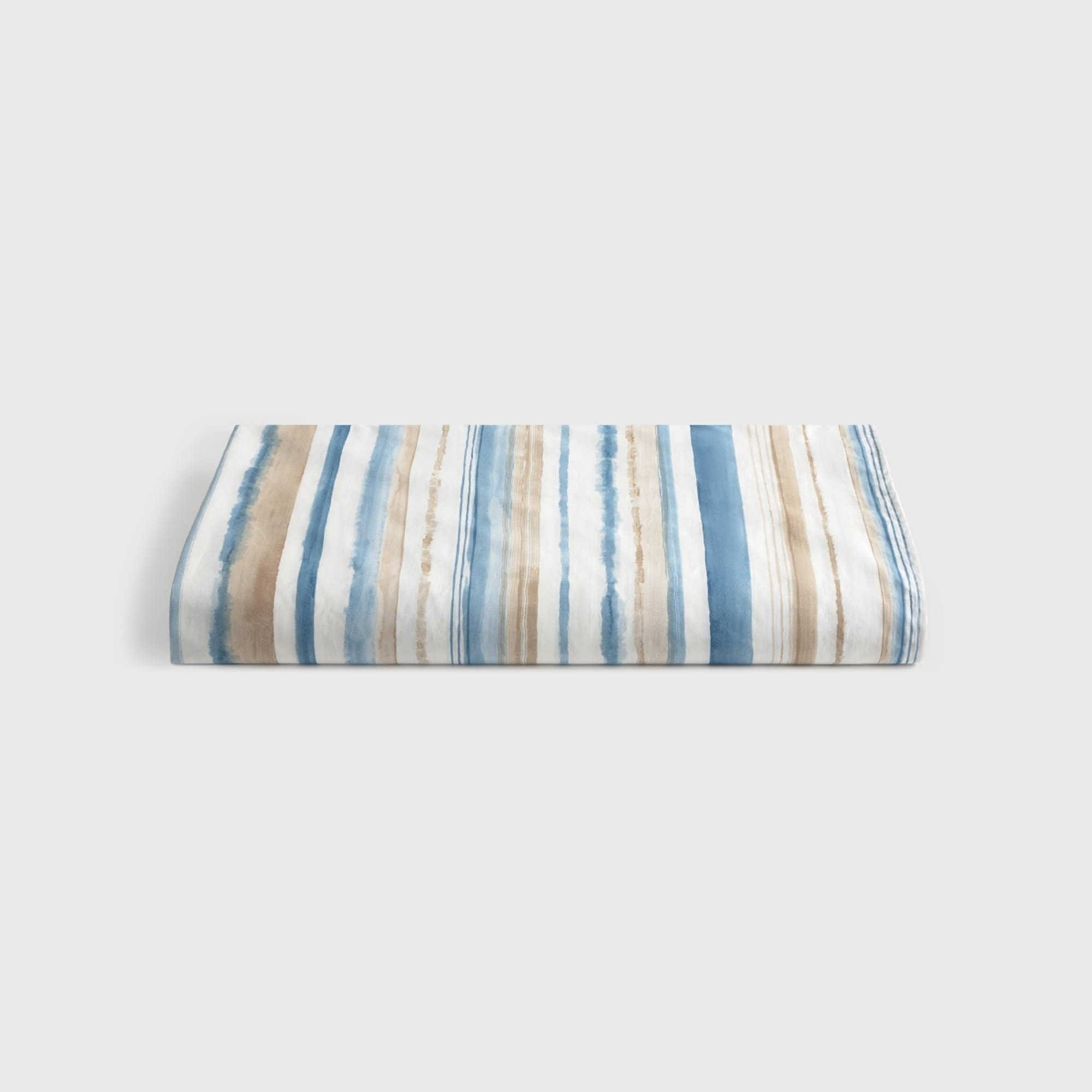 Sábana encimera algodón percal 180 hilos rayas Medarena color azul 100% Algodón percal