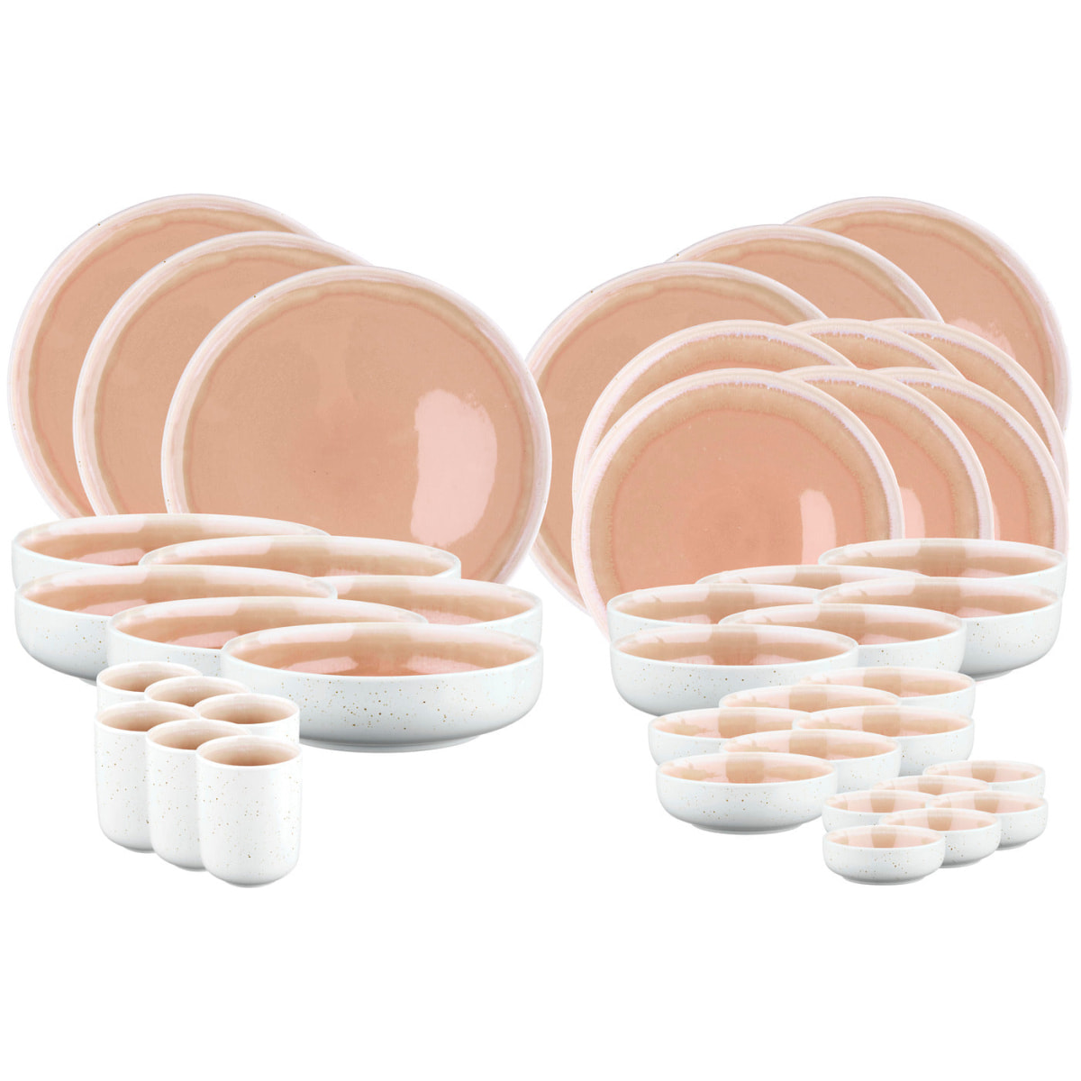 Service Complet OXYGEN - 42 pièces - Rose poudre