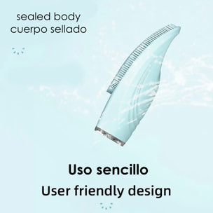 Detergente facciale elettrico con batteria ricaricabile. 15 intensità, modalità massaggio. Trattamento dell'acne, pulizia profonda, detergente per pori.