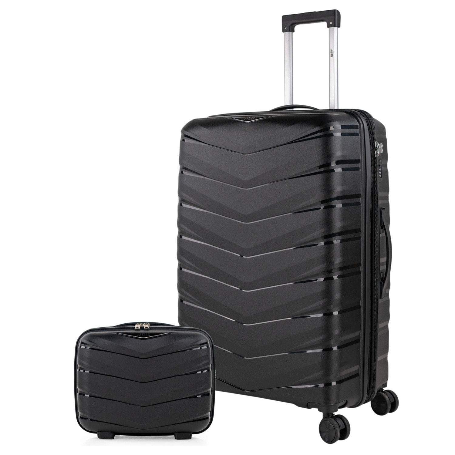 Juego De Maletas Rígidas Pp Jaslen Varese Negro
