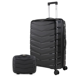 Juego De Maletas Rígidas Pp Jaslen Varese Negro