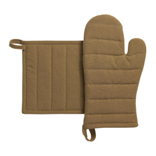 Lot gant de cuisine et manique recyclé Jona