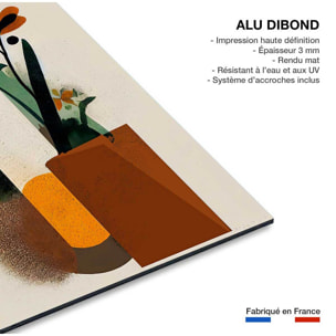 Tableau de fleurs vases geometriques  Tableau alu Dibond
