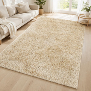 Tapis shaggy fait main motif uni HAGO