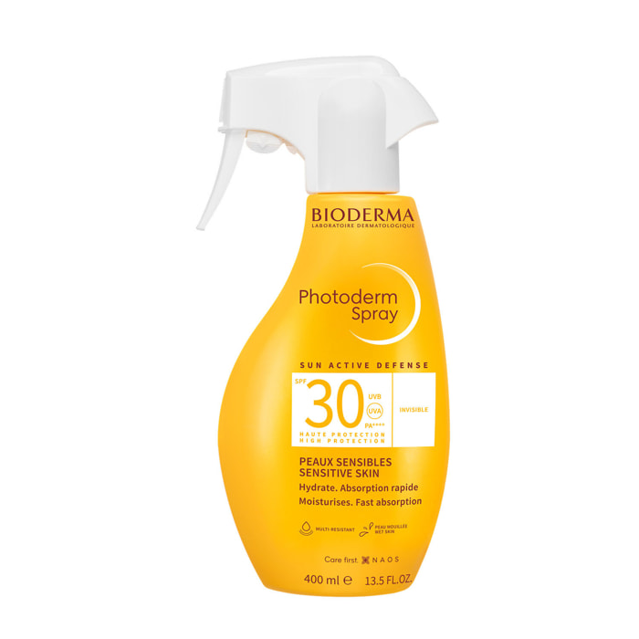 Photoderm SPF30 - Spray Solaire Hydratant Invisible - Peaux Sensibles 400ml