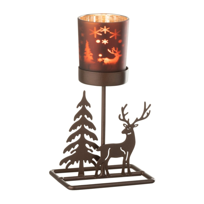 J-Line photophore Hiver - fer - rouille/brun