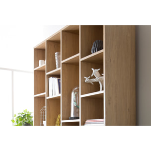 Bibliothèque design finition bois clair chêne L149 cm RYTHM