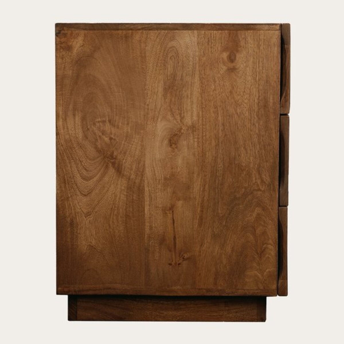 Table de chevet Moru -bois massif de mangue-couleur noyer 40 x 50 x 38 cm