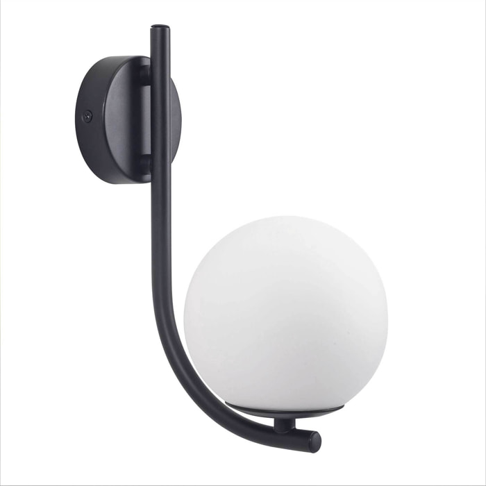 Sfera Lamapara aplique con forma ovalada en color negro para bombilla G9