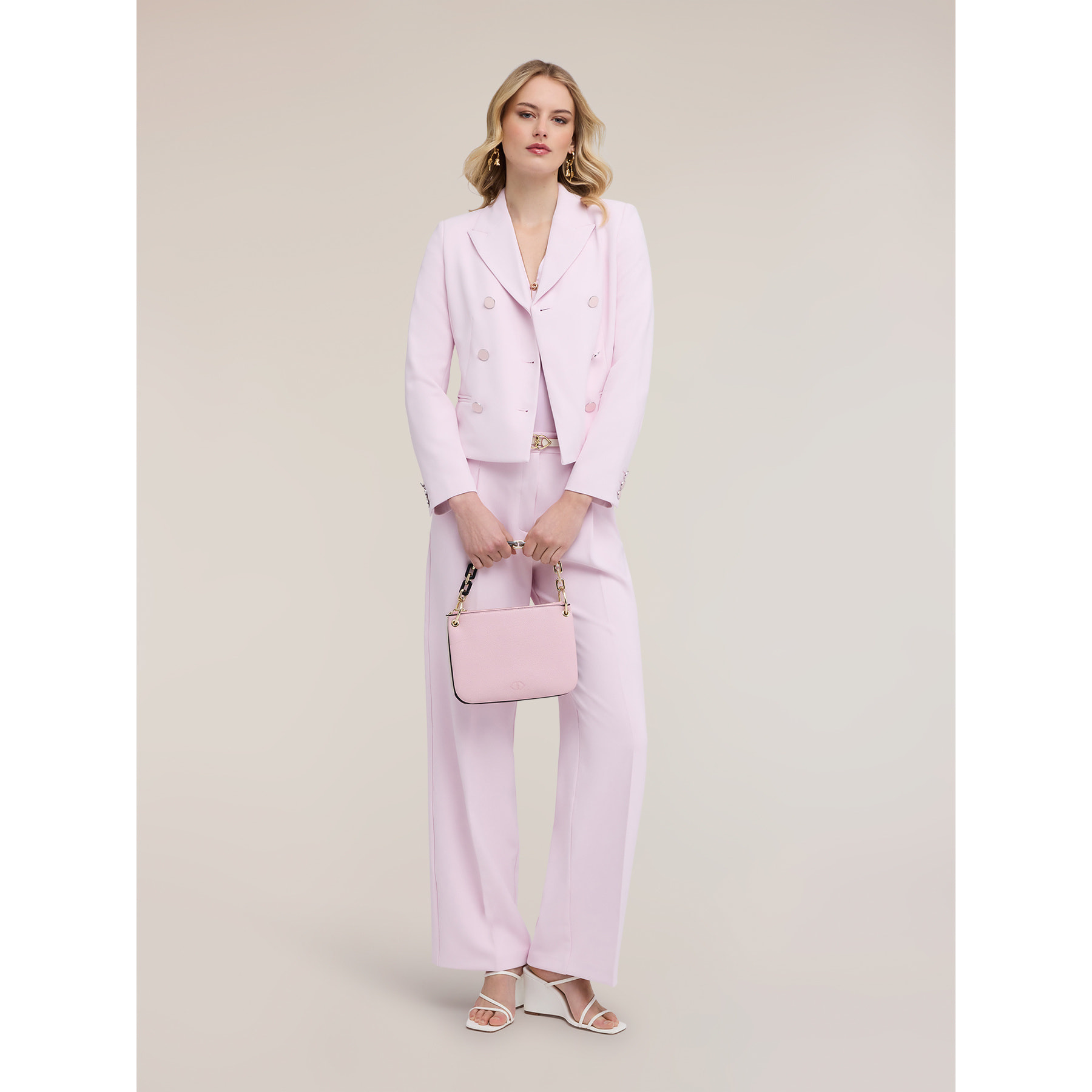 Motivi - Giacca doppiopetto in cady crêpe - Rosa