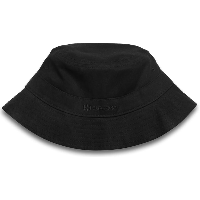 Cappelli Superga Uomo Donna Nero Bucket Hat Canvas