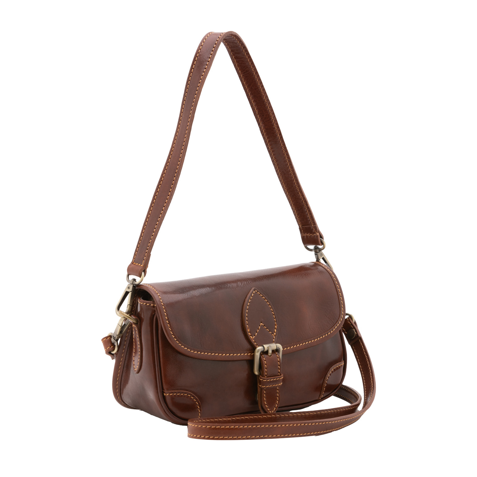 Borsa a spalla  da donna In Vera pelle Made in Italy 14x23x9 cm